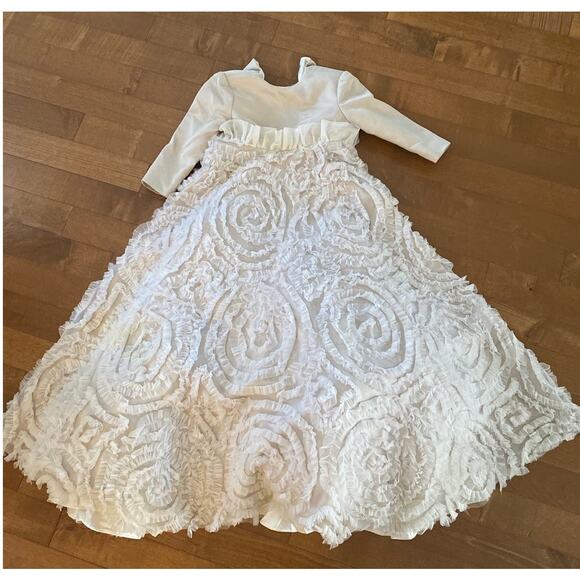 Junior bridesmaid or flower girl lace and tulle long dress size small - Picture 2 of 12